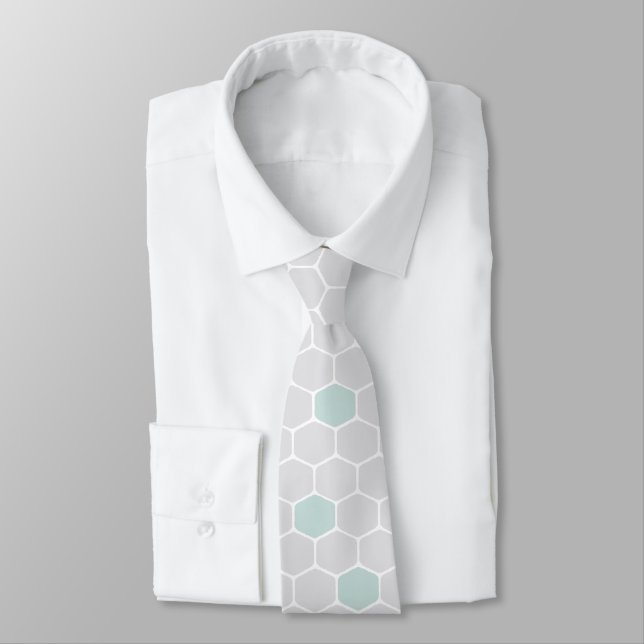 Choose Your Colours - Hexagonal Pattern Tie (Tied)