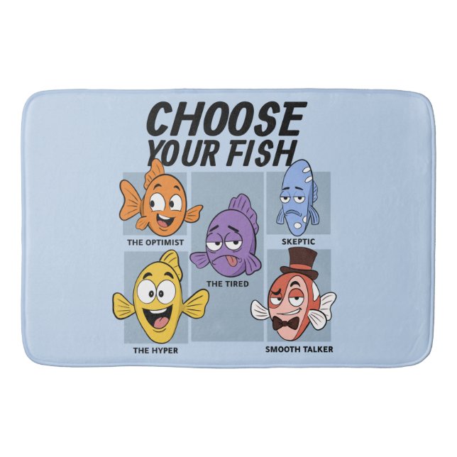 Choose Your Fish Funny Fish Bath Mat (Front)