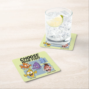 Choose Your Fish Funny Fish Square Paper Coaster