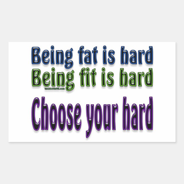 Choose Your Hard Rectangular Sticker (Front)