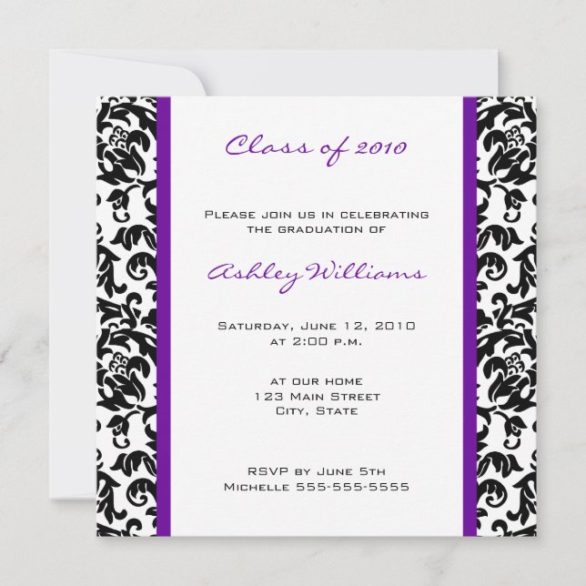 Choose Your Own Color Graduation Invitations (Front)