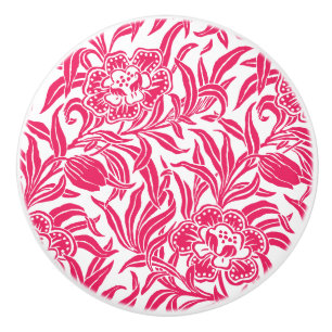 Choose Your Own Colors Art Nouveau Floral Botanic Ceramic Knob