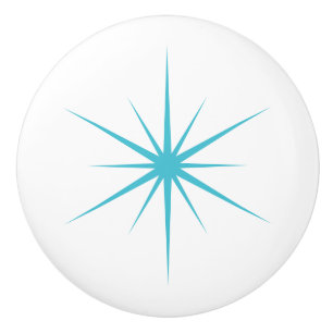 Choose Your Own Colors Fun Mid Century Modern Star Ceramic Knob