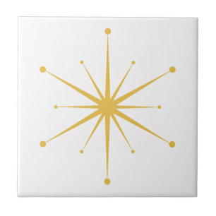 Choose Your Own Colors Retro Atomic Starburst Tile