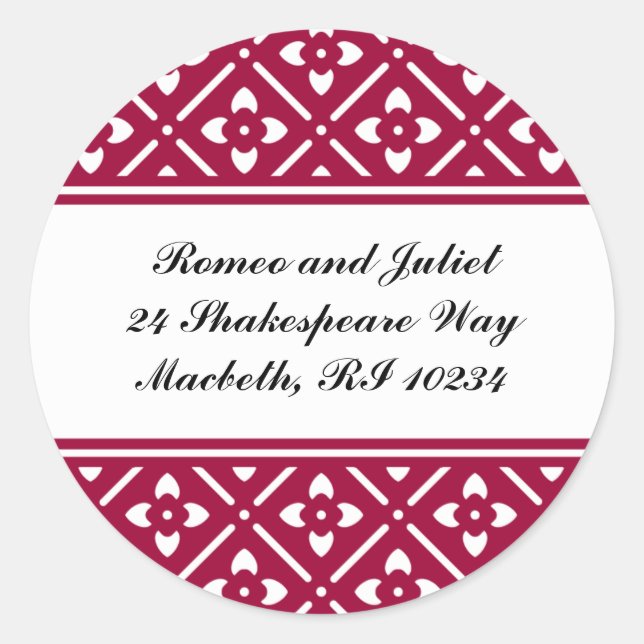 Choose Your Own Colour! Address Label with Lotus (Front)