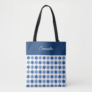 Choose Your Own Colour Fun Stylish Flowers Pattern Tote Bag