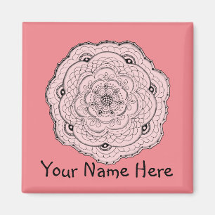 Choose Your Own Colour Lace Doily Flower Magnet