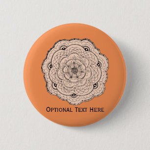 Choose Your Own Colour Lacy Crochet Doily Flower 6 Cm Round Badge