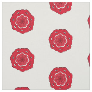 Choose Your Own Colour Lacy Crochet Look Flower Fabric