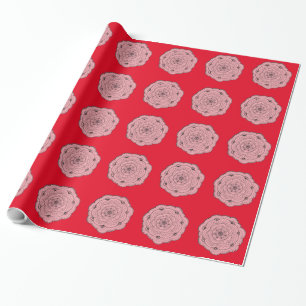 Choose Your Own Colour Lacy Crochet Look Flower Wrapping Paper