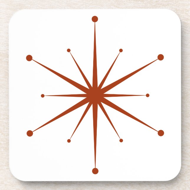 Choose Your Own Colours Fun Retro Starburst Coaster (Front)