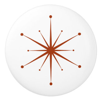 Choose Your Own Colours Retro Atomic Starburst Ceramic Knob