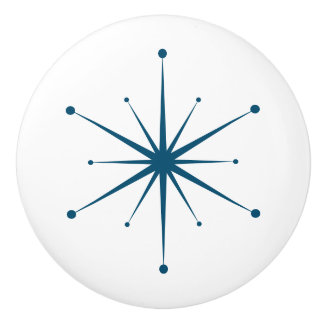 Choose Your Own Colours Retro Atomic Starburst Ceramic Knob