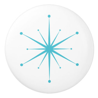 Choose Your Own Colours Retro Atomic Starburst Ceramic Knob