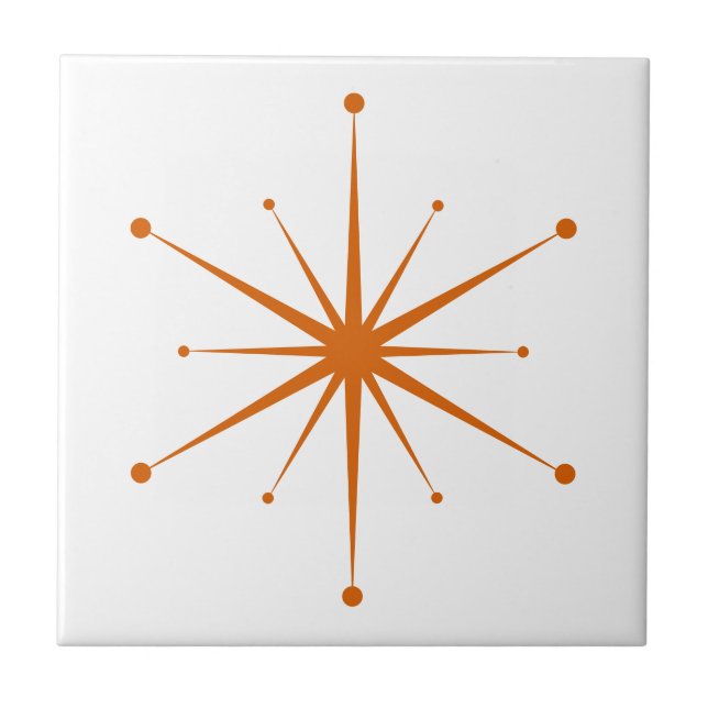Choose Your Own Colours Retro Atomic Starburst Tile (Front)