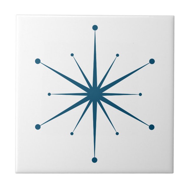 Choose Your Own Colours Retro Atomic Starburst Tile (Front)
