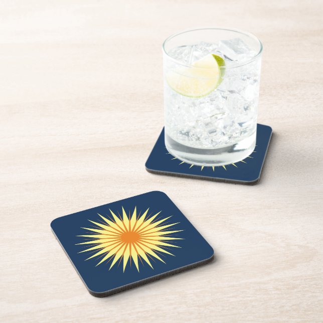 Choose Your Own Colours - Retro Starburst Flower Coaster (Right Side)