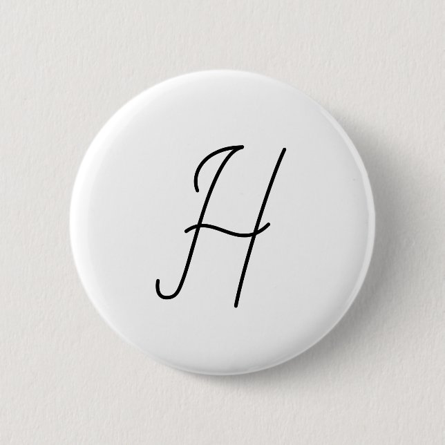 Choose Your Own Letter | Font Style: Alexandria  6 Cm Round Badge (Front)