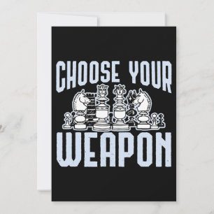 Choose Your Weapon Chess Pieces Gift Holiday Card