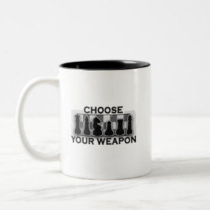 Choose Your Weapon Chess Two-Tone Coffee Mug