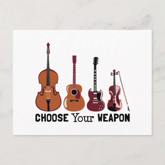 Choose Your Weapon Postcard (Front)