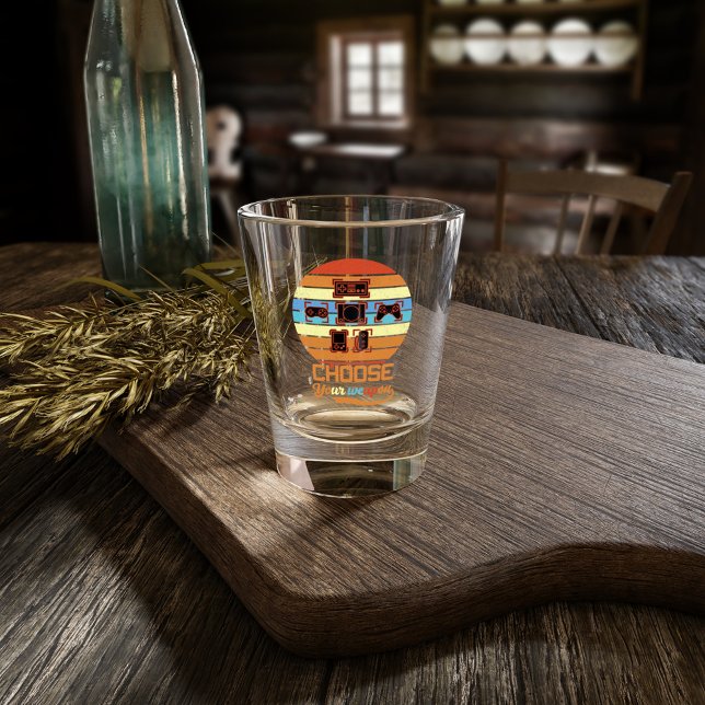 Choose Your Weapon - Retro Video Game Shot Glass (Creator Uploaded)