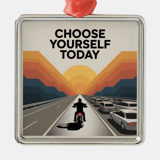 Choose Yourself Today Metal Tree Decoration (Front)
