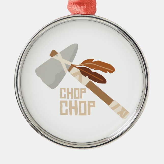 Chop Chop Metal Tree Decoration (Front)