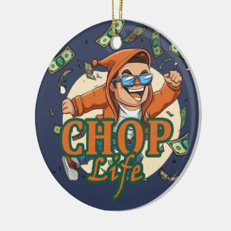 Chop life ceramic tree decoration