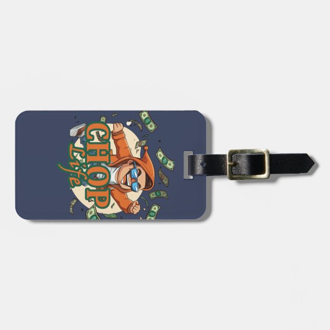 Chop life luggage tag (Front Horizontal)