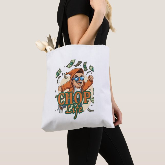 Chop Life Tote Bag (Close Up)