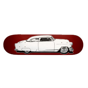 Chop Top Chevy Black, White, Red Graphic Deck Skateboard