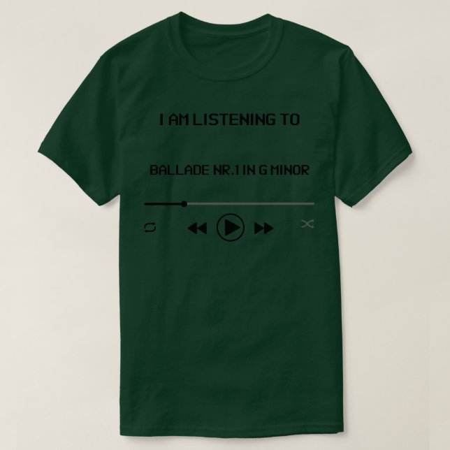 Chopin Ballade Nr  T-Shirt (Design Front)