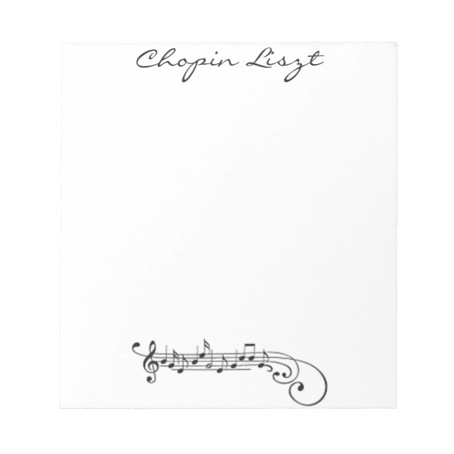 Chopin Liszt Notepad (Front)