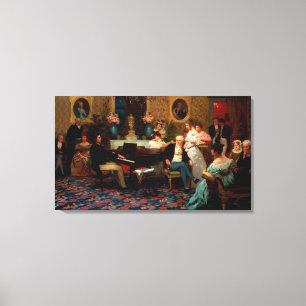 Chopin Playing the Piano Canvas Print