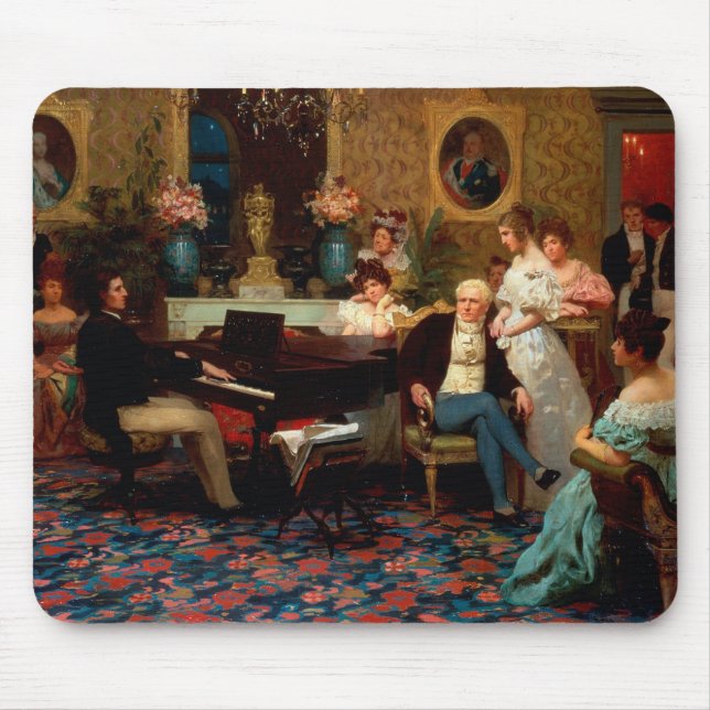 Chopin Playing the Piano Mouse Mat (Front)