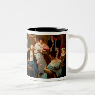 Chopin Playing the Piano Two-Tone Coffee Mug