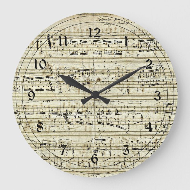 Chopin -  Polonaise Large Clock (Front)
