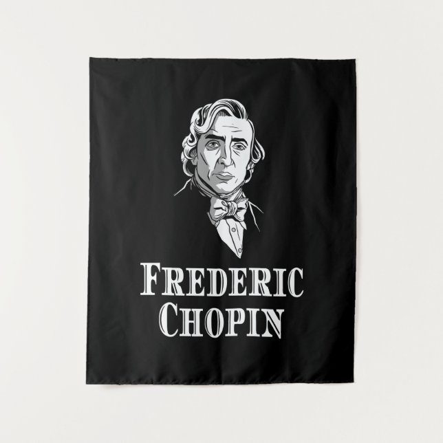 Chopin Portrait Classical Music Tapestry (Front)