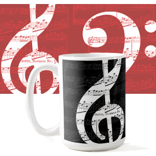 Chopin Romantic Nocturne Treble Clef Op. 9, No. 1  Coffee Mug