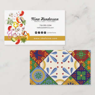 Chopped Veggies Chef Catering Restaurant Business Card