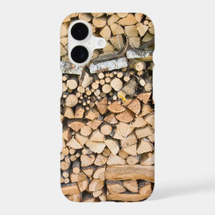 Chopped wood on a pile