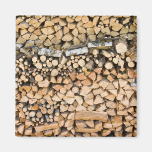 Chopped wood on a pile magnet