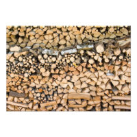 Chopped wood on a pile