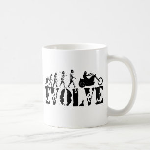 Chopper Biker Motorcycle Rider Evolution Art Coffee Mug