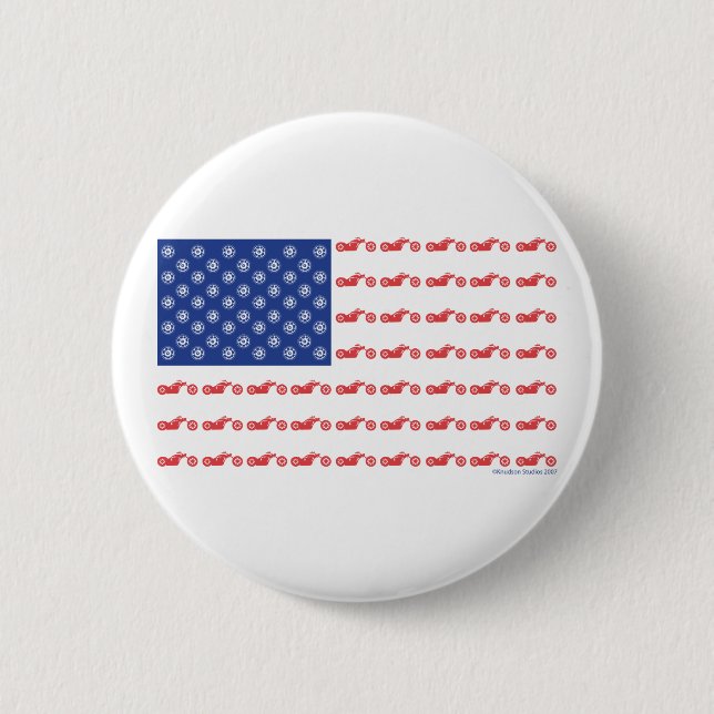 CHOPPER-FLAG-[Converted] 6 Cm Round Badge (Front)