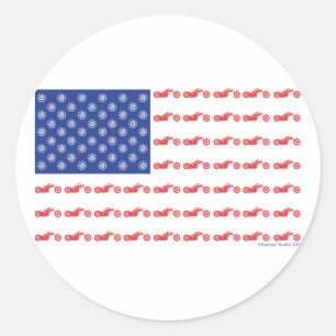 CHOPPER-FLAG-[Converted] Classic Round Sticker