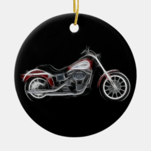 Chopper Hog Heavyweight Motorcycle Ceramic Tree Decoration