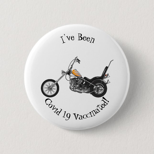 Chopper Motorcycle 1950 cartoon illustration 6 Cm Round Badge (Front)