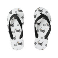 Chopper Motorcycle 1950 cartoon illustration